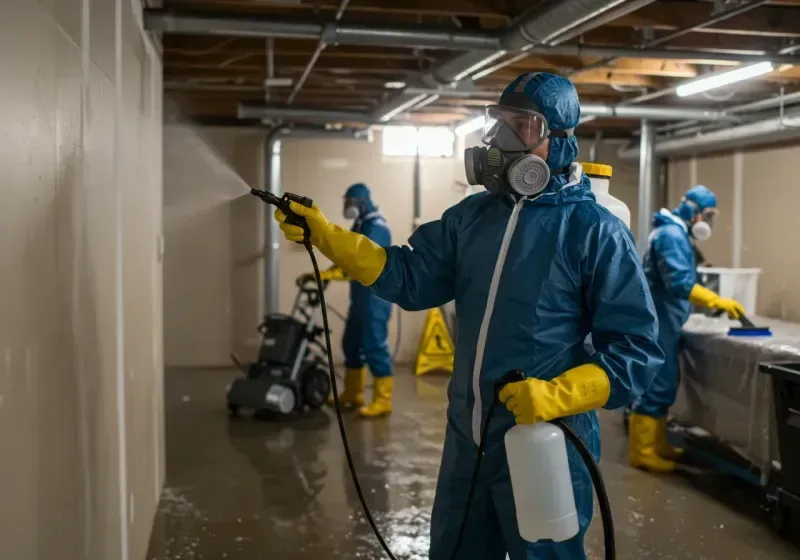 Basement Sanitization and Antimicrobial Treatment process in Shelley, ID